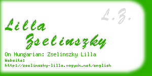 lilla zselinszky business card